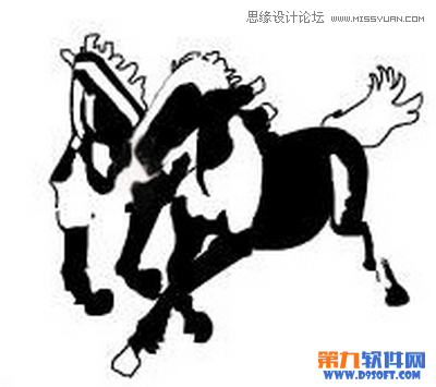 Flash绘制漂亮的中国风骏马图教程,PS教程,思缘教程网
