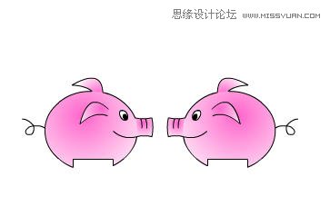 Flash制作有趣的亲嘴猪动画教程,PS教程,思缘教程网