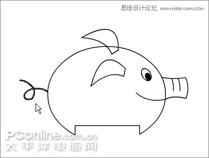 Flash制作有趣的亲嘴猪动画教程,PS教程,思缘教程网