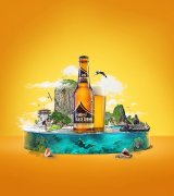 Photoshop设计教程：夏日创意的海滩啤酒海报