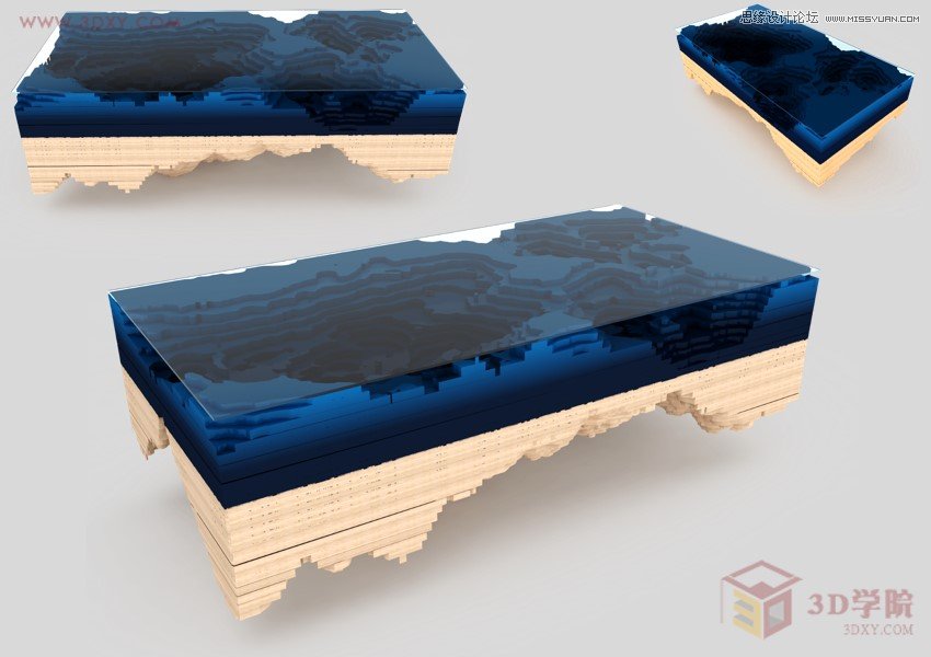 3ds Max详细解析海洋地形图造型桌建模,PS教程,思缘教程网