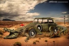 Photoshop创意合成超酷的鳄鱼汽车教程