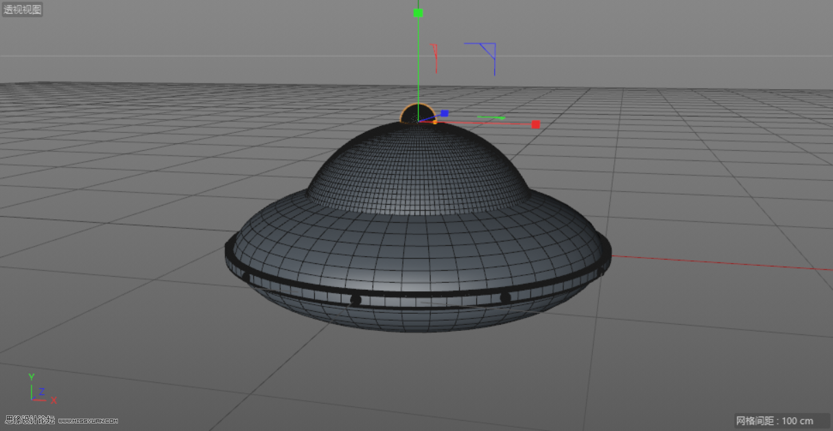 C4D制作小黄人飞碟建模及渲染教程,PS教程,思缘教程网