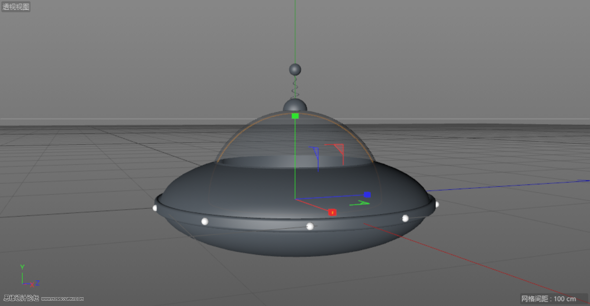 C4D制作小黄人飞碟建模及渲染教程,PS教程,思缘教程网