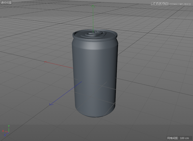 C4D制作逼真的可口可乐易拉罐模型,PS教程,思缘教程网
