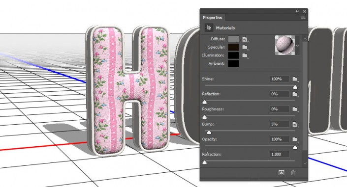 3D立体字：用PS制作沙发靠椅主题立体字,PS教程,思缘教程网