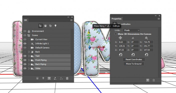 3D立体字：用PS制作沙发靠椅主题立体字,PS教程,思缘教程网