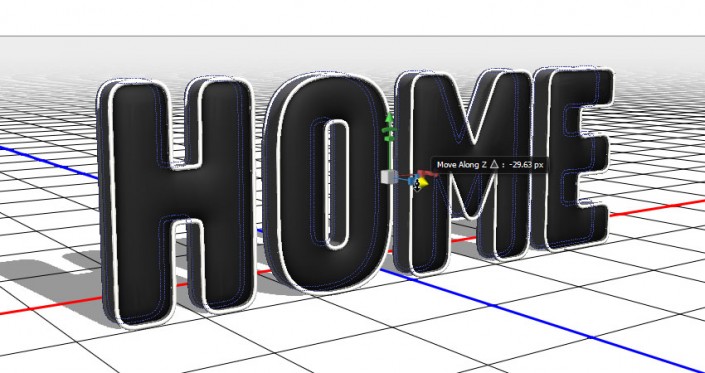 3D立体字：用PS制作沙发靠椅主题立体字,PS教程,思缘教程网