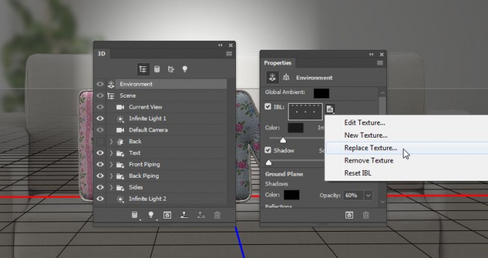 3D立体字：用PS制作沙发靠椅主题立体字,PS教程,思缘教程网