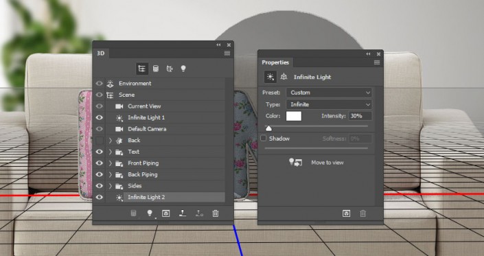 3D立体字：用PS制作沙发靠椅主题立体字,PS教程,思缘教程网