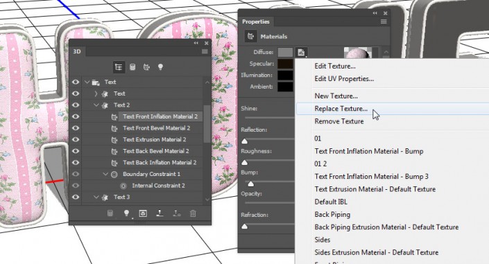 3D立体字：用PS制作沙发靠椅主题立体字,PS教程,思缘教程网