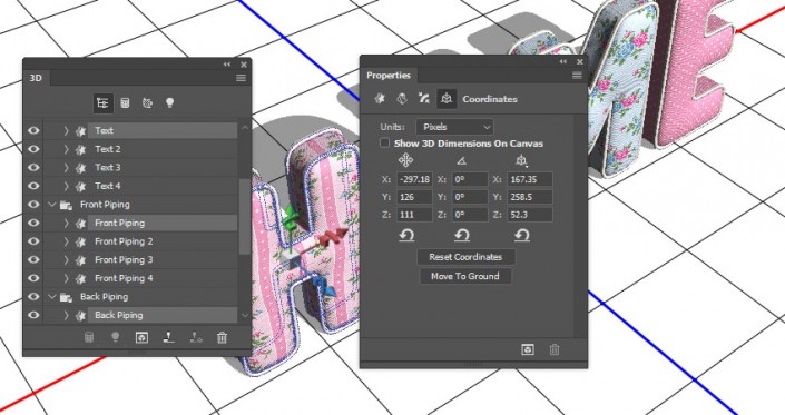 3D立体字：用PS制作沙发靠椅主题立体字,PS教程,思缘教程网