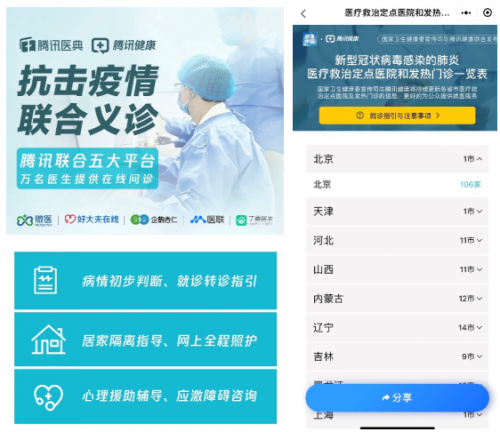 从科普到自筛再到义诊，腾讯医典“新型肺炎”专区一站式资讯服务升级