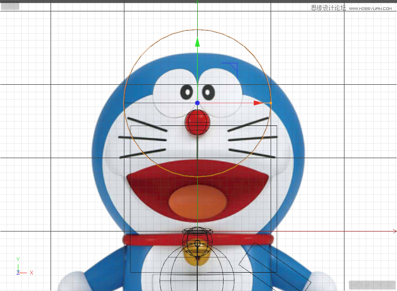 C4D详解机器猫哆啦A梦建模及渲染,PS教程,思缘教程网