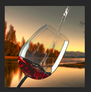 Photoshop抠出倒酒效果的玻璃杯