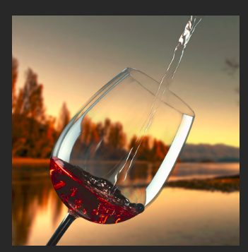 Photoshop抠出倒酒效果的玻璃杯