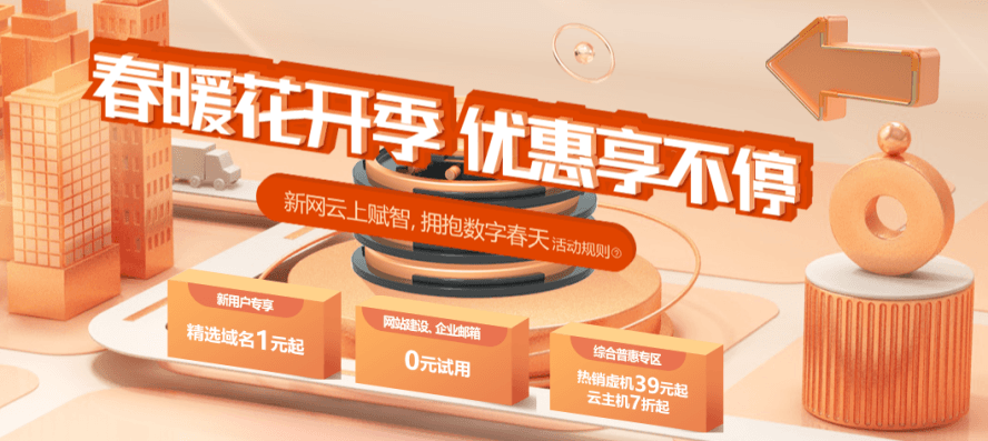 新网5.1买cn域名9.9买虚拟主机