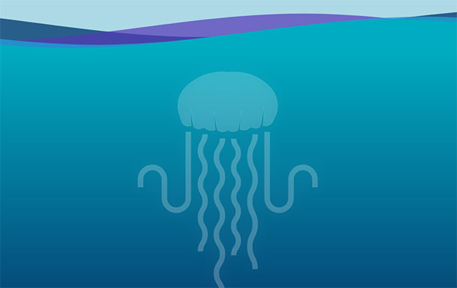 HTML5海底幽灵水母网页特效代码