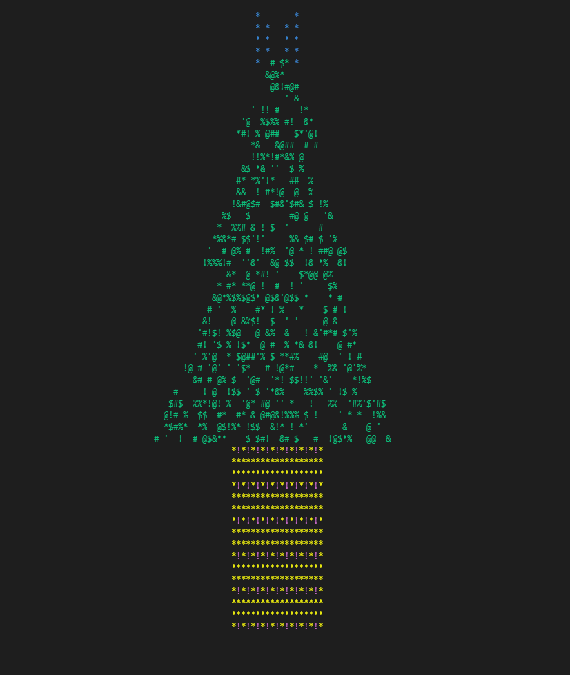 C语言实现一个闪烁的圣诞树的方法