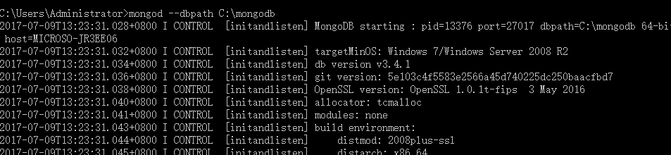 MongoDB实现创建删除数据库、创建删除表（集合