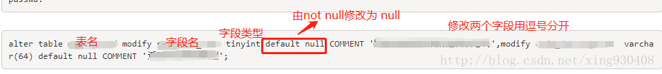mysql实现批量修改字段null值改为空字符串