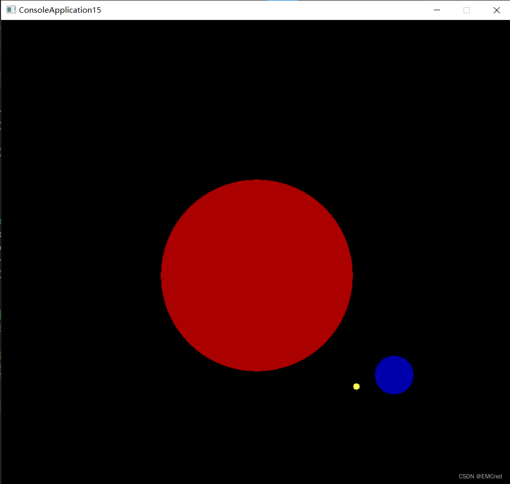 C++使用easyX库实现三星环绕效果流程介绍