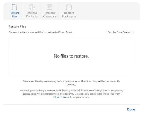 苹果iPhone使用iCloud.com恢复最近删除的文件的方法