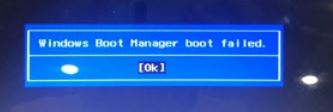 win10电脑开机显示Windows Boot Manager Boot Failed的·解