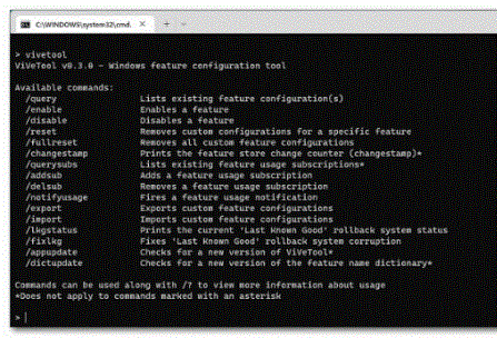 ViVeTool(Windows测试版体验工具)v0.3.3 官方版