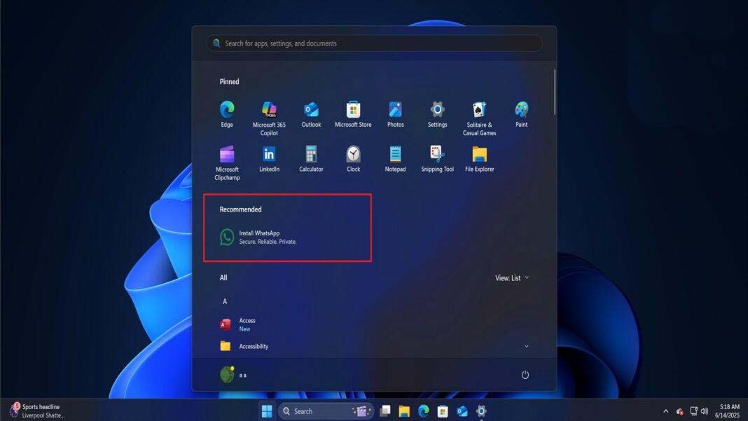 Win11 24H2怎么关闭开始菜单中的推荐栏