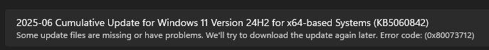 Win11 24H2 六月第3个更新KB5062324发布:修复系统更新