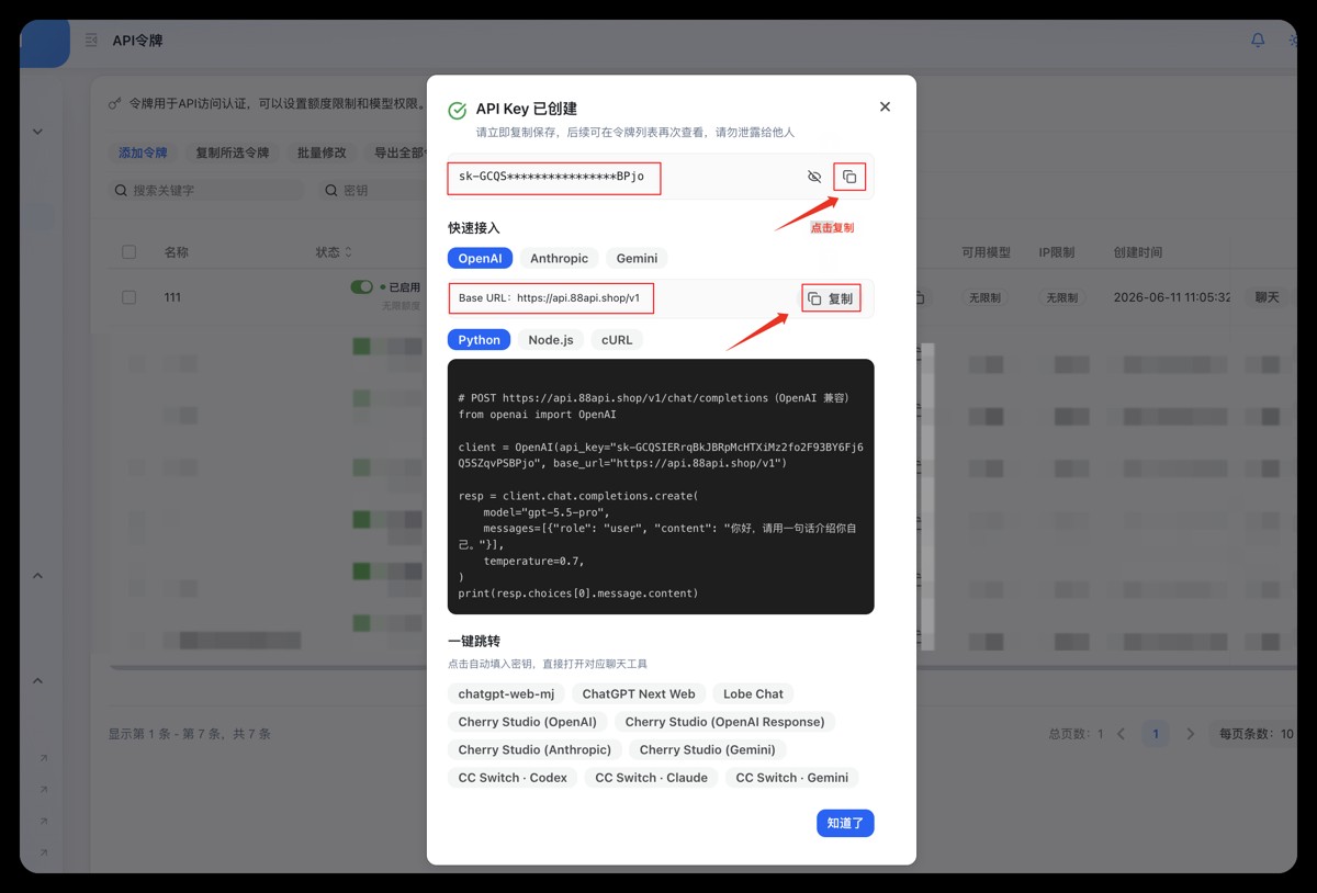 4.1 获取 API Key_图4