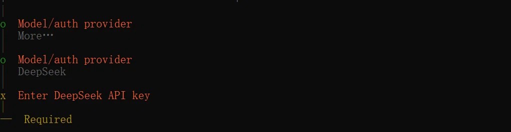 OpenClaw配置DeepSeek模型卡在＂Required＂的终极解决