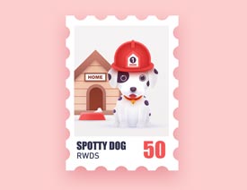 Photoshop设计卡通风格的小狗邮票教程