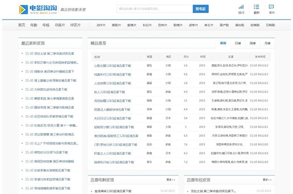 帝国CMS内核92GAME仿电影淘淘源码 BT电影资源下载网站源码+采集